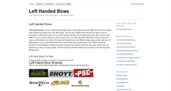 Desktop Screenshot of lefthandbows.com